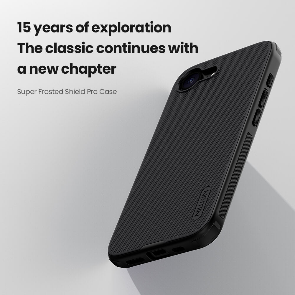 Nillkin® Slim Matte Series Case For iPhone 16E - (logo cut) Black