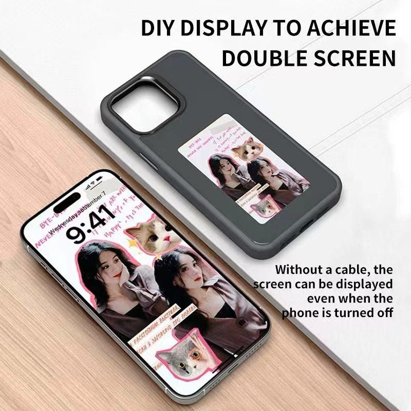 iPhone Series, Smart NFC Ink Screen Phone Case, Long-Lasting Imaging Display DIY Photo, Slim Shockproof Anti-Scratch Protective Cover