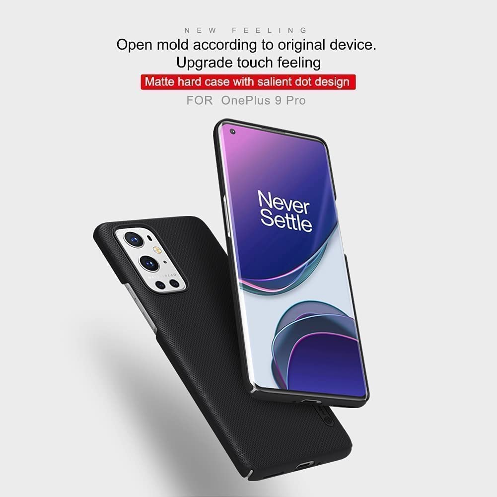 Nillkin Super Frosted Plastic, PC Hard Back Cover Case for OnePlus 9 Pro/One Plus 9 Pro/(1+9) Pro 6.7" inches - Colour: Black