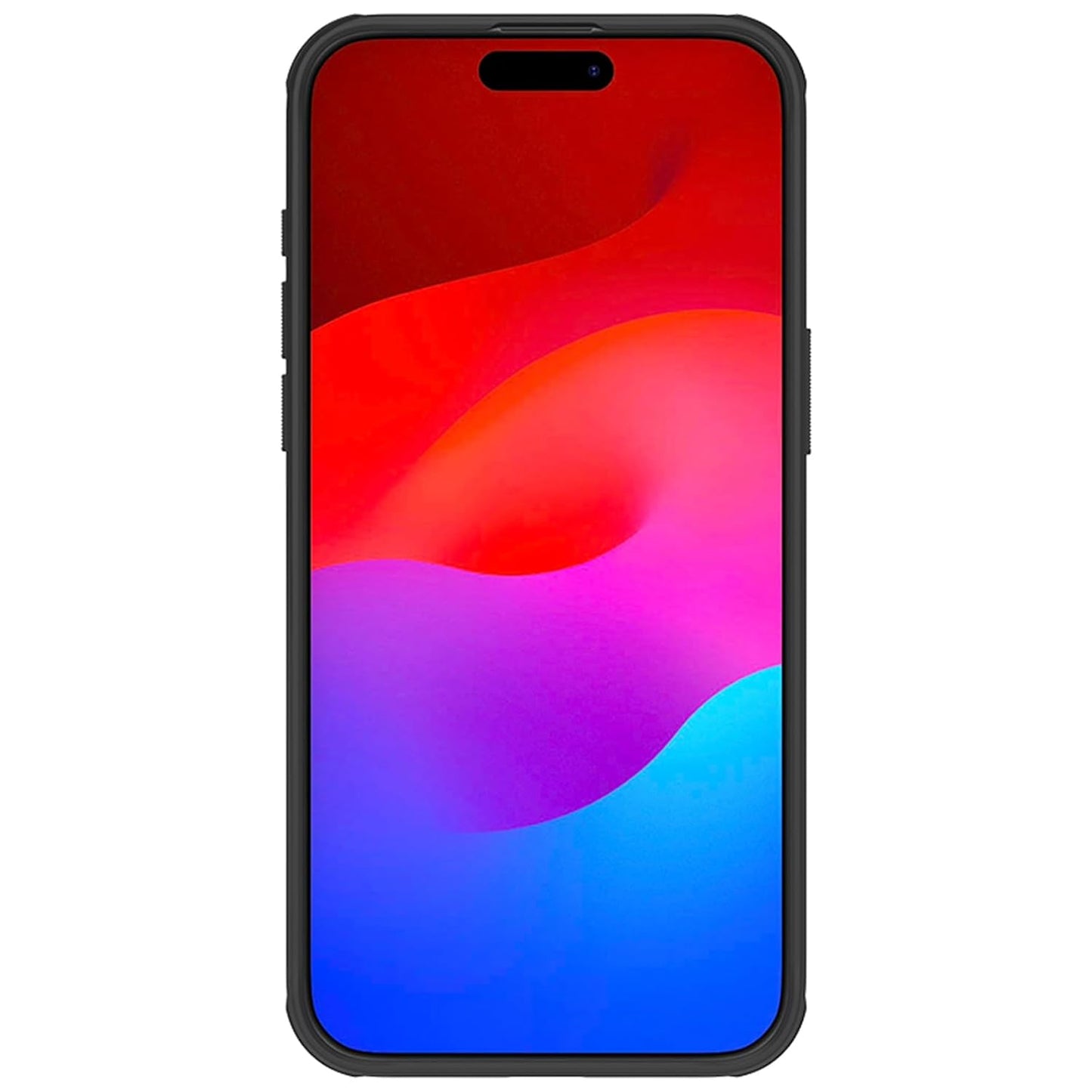 Nillkin Case for Apple iPhone 15 Pro Max (6.7" Inch) Super Frosted Shield Pro Hard Back Soft Border (PC + TPU) Shock Absorb Cover Raised Bezel Camera Protect PC Without Logo Cut Black Color