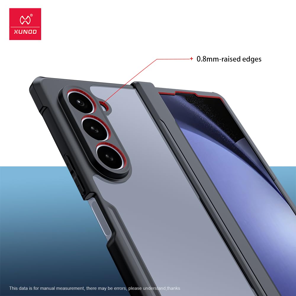 PRITO Compatible for Samsung Galaxy Z Fold 6 Case - Clear Beatle Slim Phone Case with Hard Pc Back, Soft TPU Edges, Hinge, Non-Yellowing, Shockproof Protective Cover for Z Fold 6