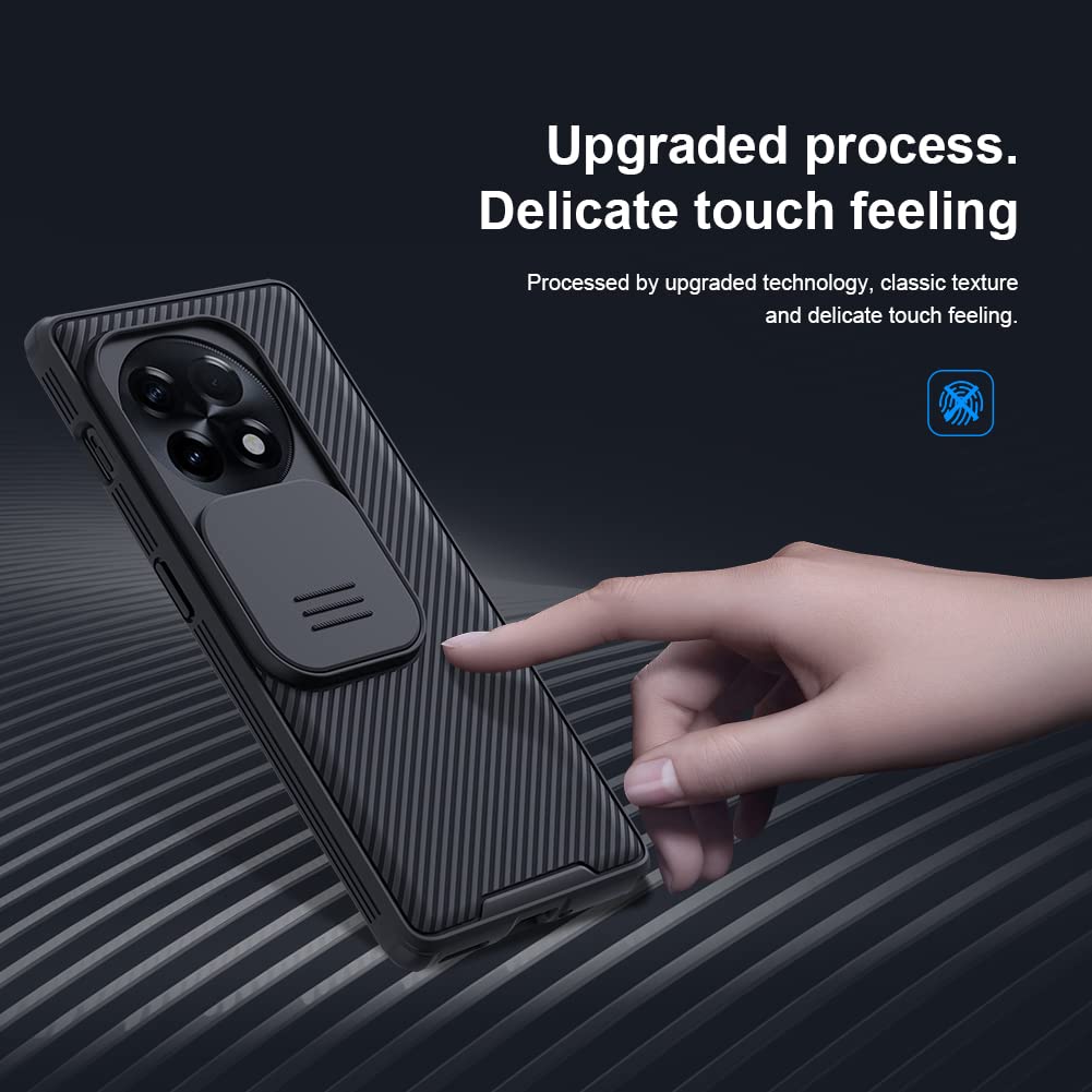 Nillkin Case for OnePlus 11R One Plus 11R (1+11) R (6.74" Inch) CamShield Pro Slider Camera Close & Open Double Layered Protection TPU + PC Black Color