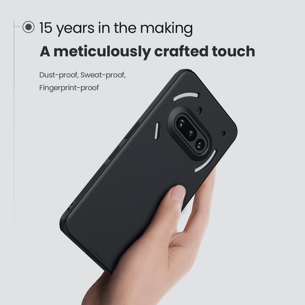 Nilkin® Slim Matte Series case Compatible for Nothing Phone 3A (3a), Shockproof and Scratch-Resistant, Lightweight Case for (Black, Nothing Phone 3-A)