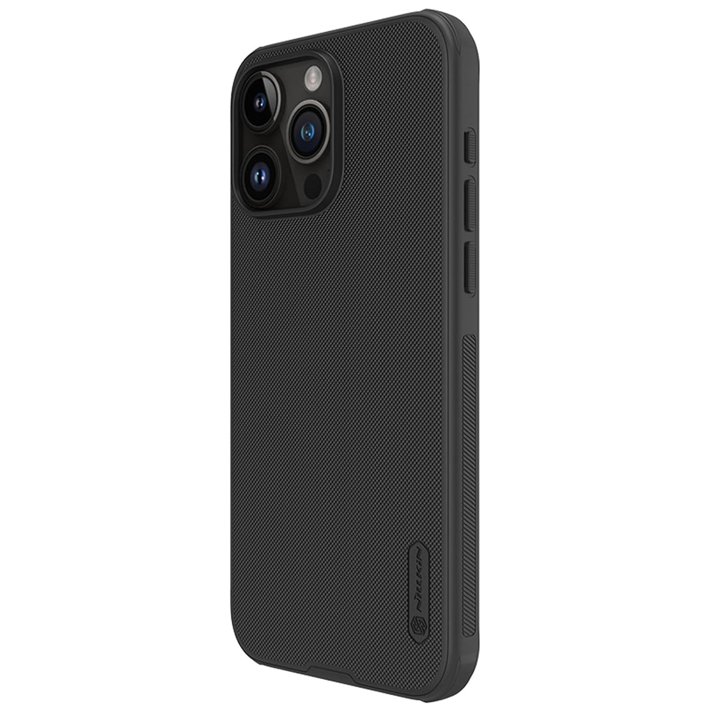 Nillkin Case for Apple iPhone 15 Pro Max (6.7" Inch) Super Frosted Shield Pro Hard Back Soft Border (PC + TPU) Shock Absorb Cover Raised Bezel Camera Protect PC Without Logo Cut Black Color
