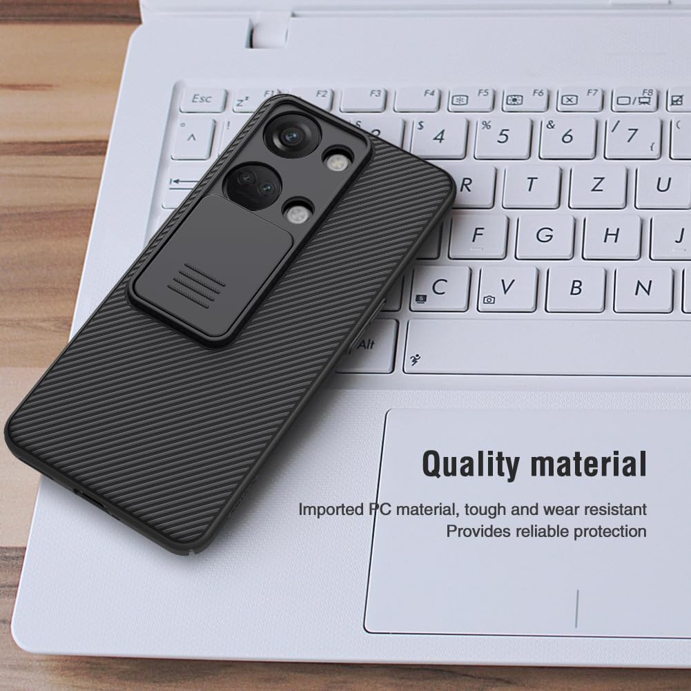 Nillkin Case for OnePlus Nord 3 5G (6.74" Inch) CamShield Slider Camera Close & Open Case Protect Black Color PC Finish