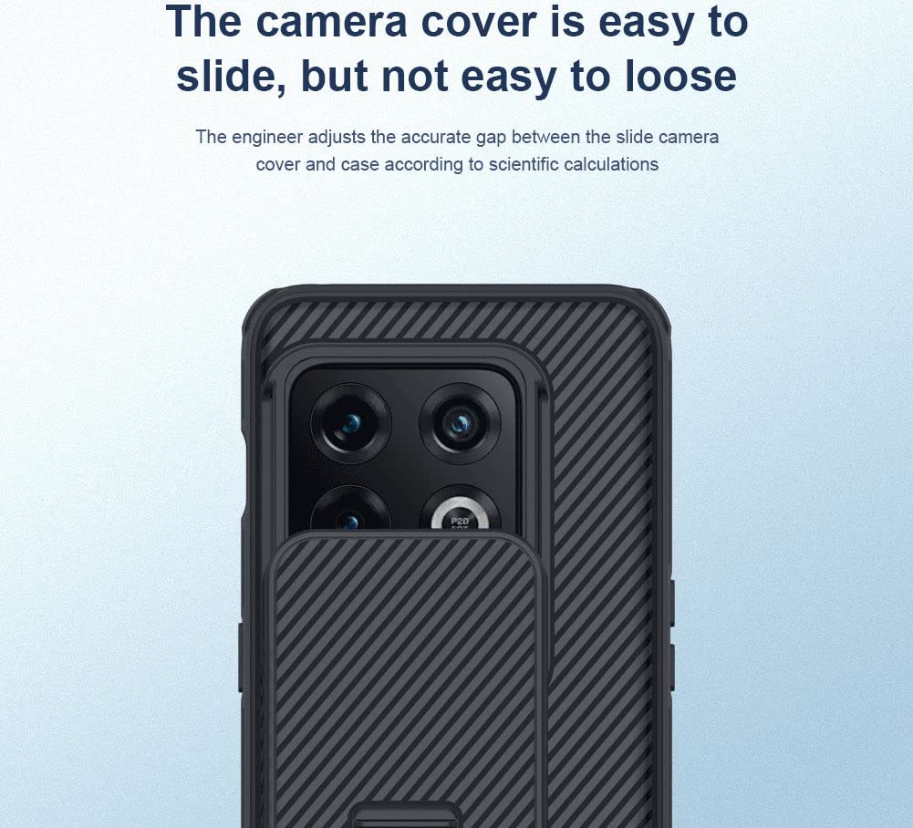 Nillkin Case for OnePlus 10 Pro One Plus 10 Pro (1+10) Pro (6.7" Inch) CamShield Pro Camera Slider Double Layered Protection TPU + PC Black Color