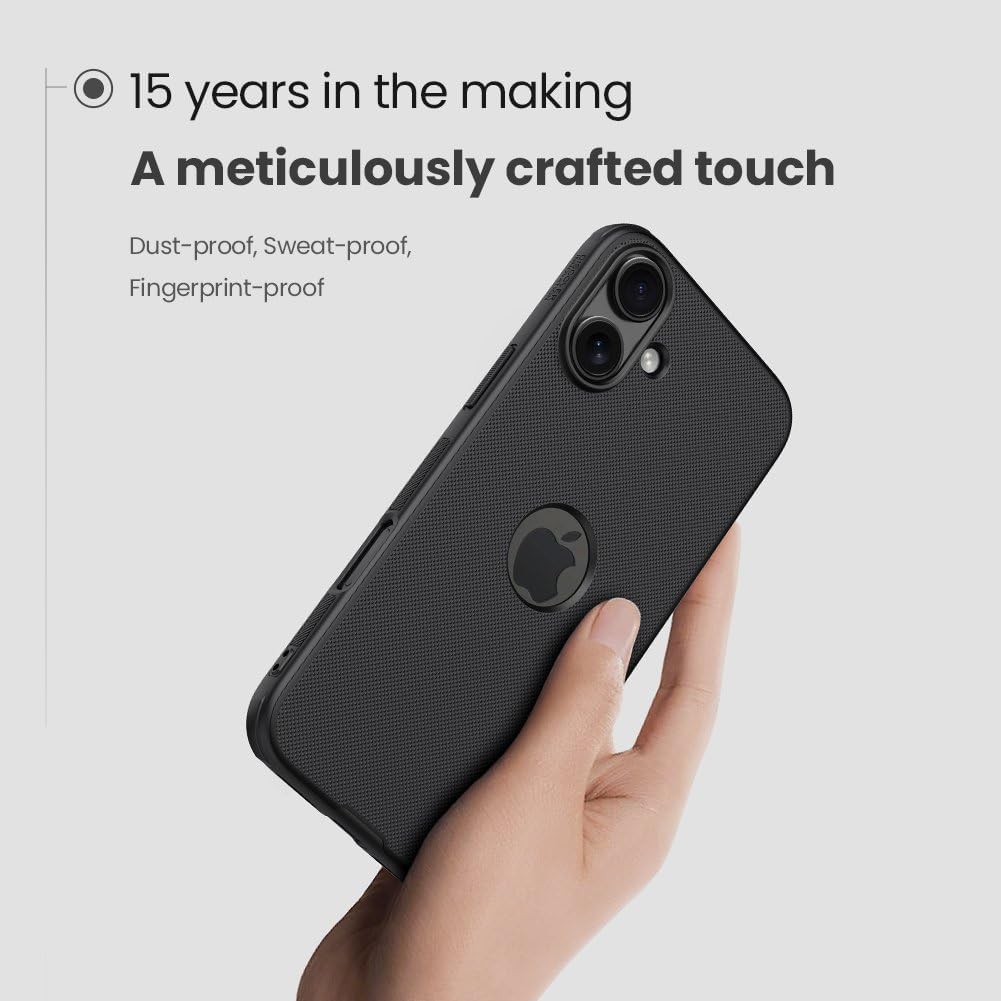 Nillkin® Slim Matte Series Case For iPhone 16 - (logo cut) Black