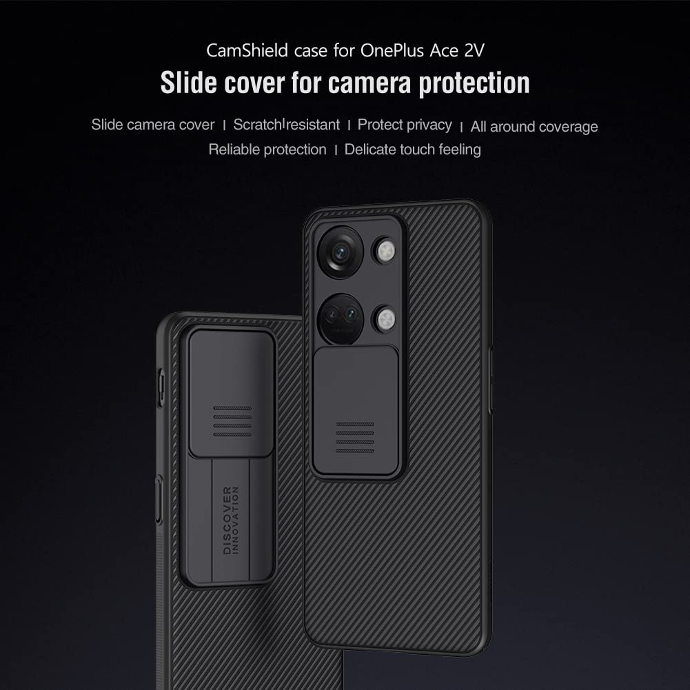Nillkin Case for OnePlus Nord 3 5G (6.74" Inch) CamShield Slider Camera Close & Open Case Protect Black Color PC Finish