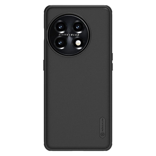 Nillkin Case for OnePlus 11 (1+11) (6.7" Inch) Super Frosted Shield Pro Hard Back Soft Border (PC + TPU) Shock Absorb Cover Raised Bezel Camera Protect PC Black Color