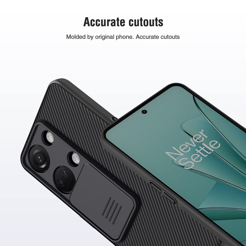 Nillkin Case for OnePlus Nord 3 5G (6.74" Inch) CamShield Slider Camera Close & Open Case Protect Black Color PC Finish