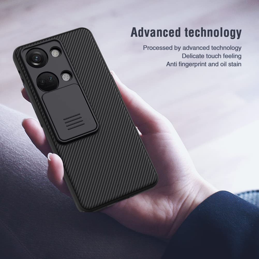 Nillkin Case for OnePlus Nord 3 5G (6.74" Inch) CamShield Slider Camera Close & Open Case Protect Black Color PC Finish