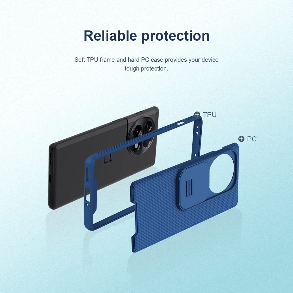 Nillkin Case for OnePlus 11R One Plus 11R (1+11) R (6.74" Inch) CamShield Pro Slider Camera Close & Open Double Layered Protection TPU + PC Black Color