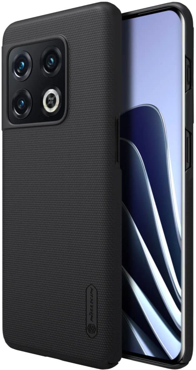 Nillkin Plastic Case for Oneplus 10 Pro One Plus 10 Pro (1+10) Pro (6.7" Inch) Super Frosted Hard Back Dotted Grip Cover Pc Black Color