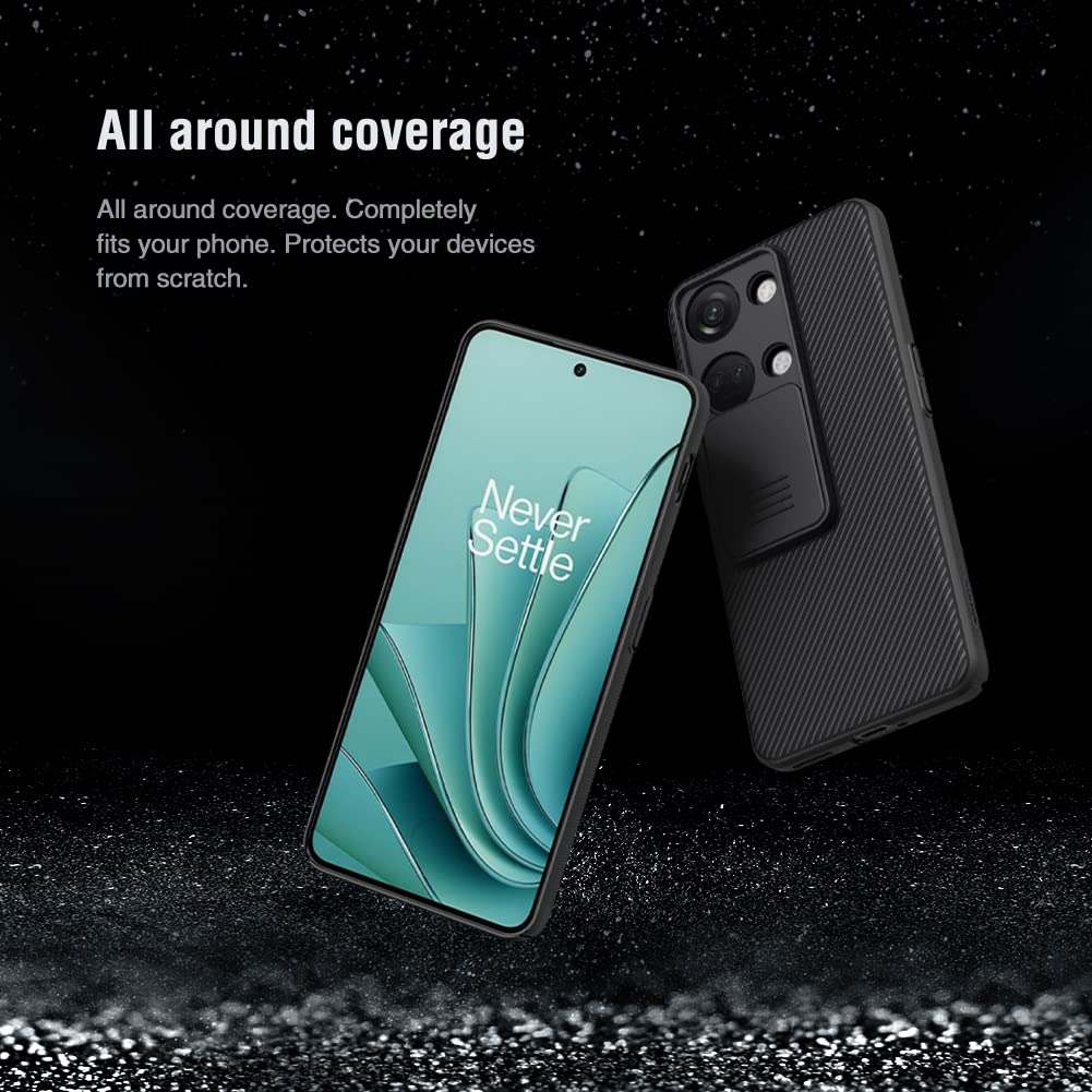 Nillkin Case for OnePlus Nord 3 5G (6.74" Inch) CamShield Slider Camera Close & Open Case Protect Black Color PC Finish