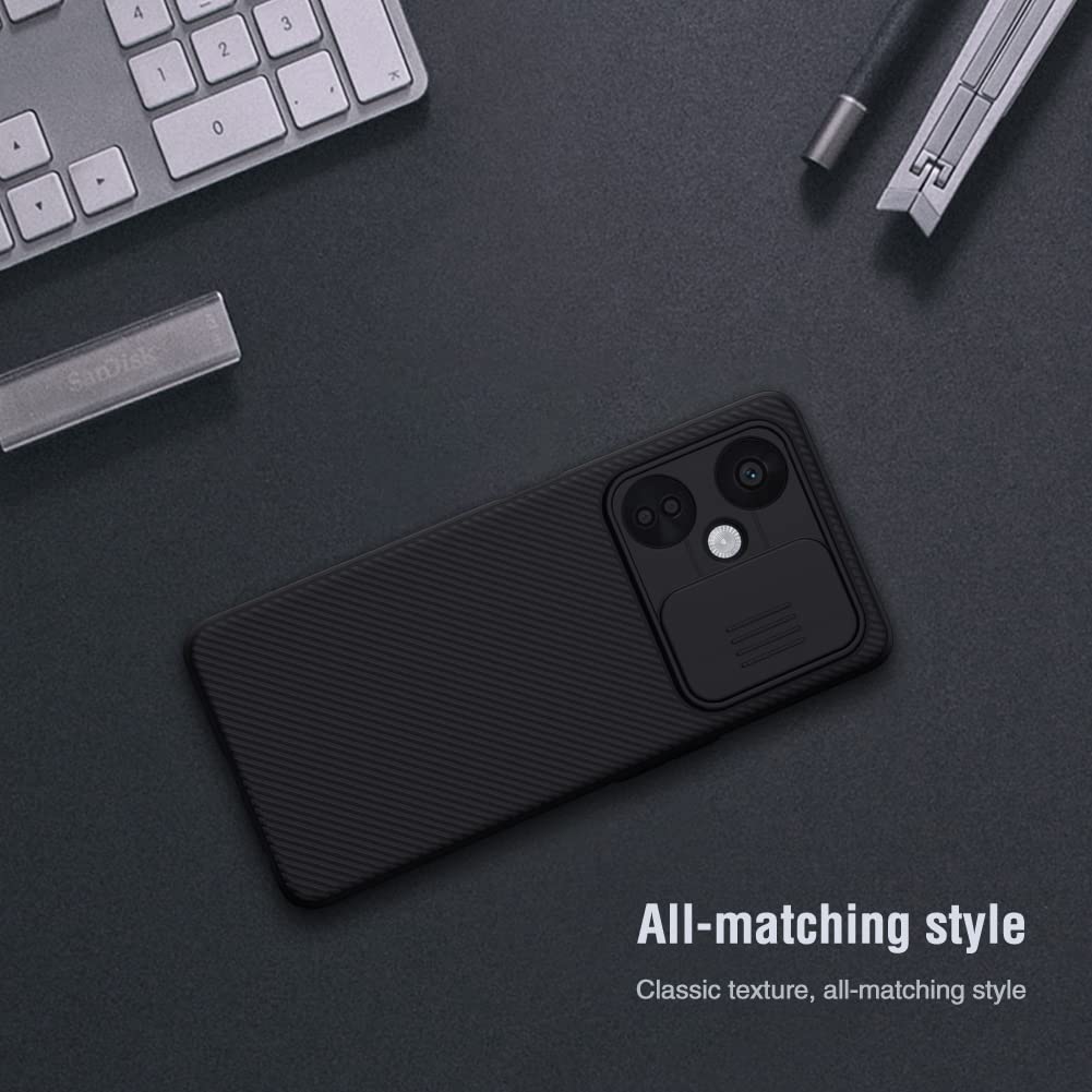 Nillkin Case for Oneplus Nord CE 3 Lite 5G (6.72" Inch) CamShield Slider Camera Close & Open Case Protect Black Color PC Finish
