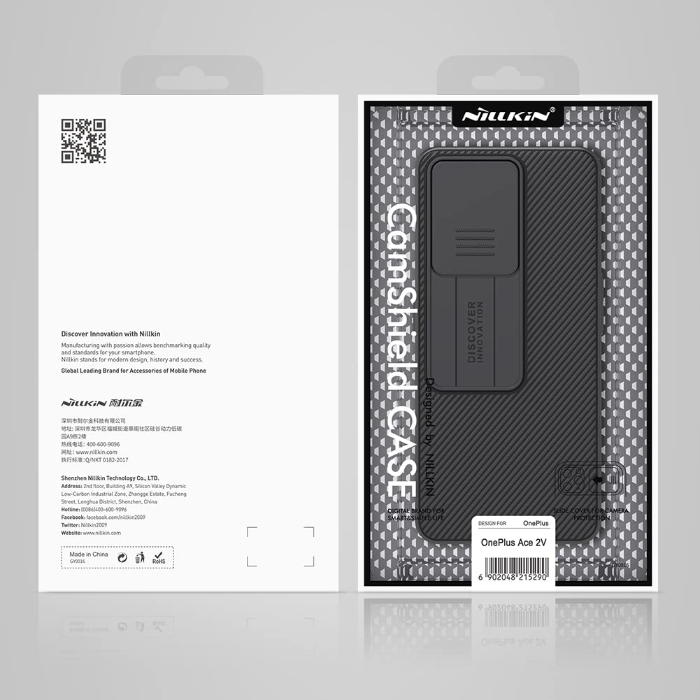 Nillkin Case for OnePlus Nord 3 5G (6.74" Inch) CamShield Slider Camera Close & Open Case Protect Black Color PC Finish