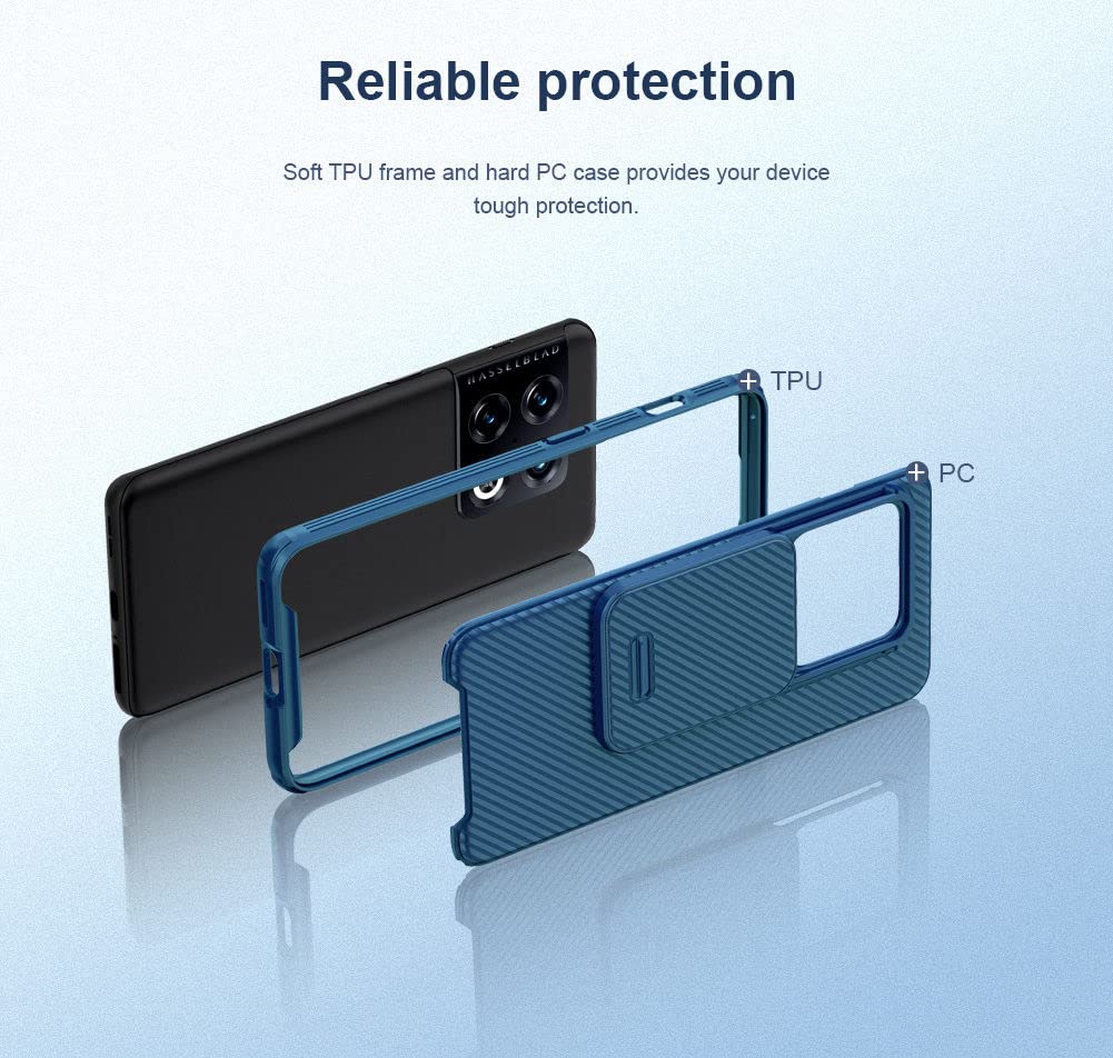 Nillkin Case for OnePlus 10 Pro One Plus 10 Pro (1+10) Pro (6.7" Inch) CamShield Pro Camera Slider Double Layered Protection TPU + PC Black Color