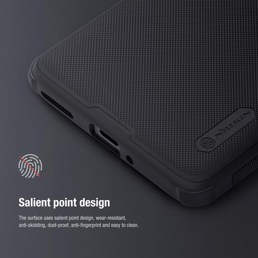 Nillkin Case for OnePlus 12 One Plus 12 (1+12) (6.82" Inch) Super Frosted Shield Pro Hard Back Soft Border (PC + TPU) Shock Absorb Cover Raised Bezel Camera Protect PC Black Color