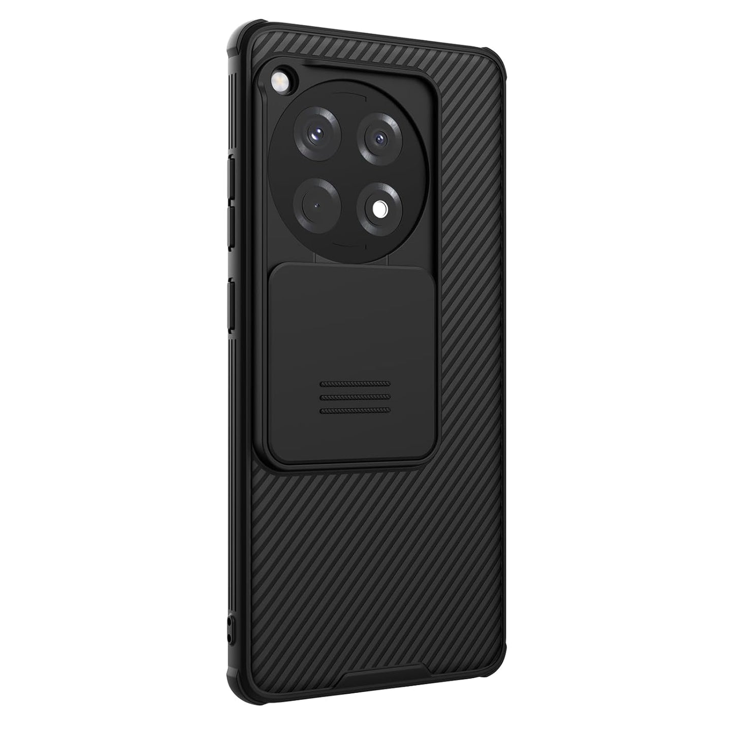 Nillkin Case for OnePlus 12R One Plus 12R (1+12) R (6.78" Inch) CamShield Pro Slider Camera Close & Open Double Layered Protection TPU + PC Black Color