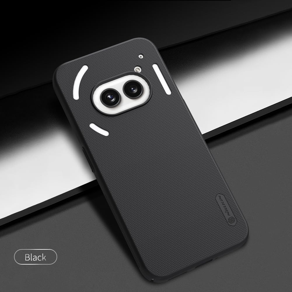 Nillkin Case for Nothing Phone 2A (6.7" Inch) Super Frosted Hard Back Dotted Grip Cover PC Black Color