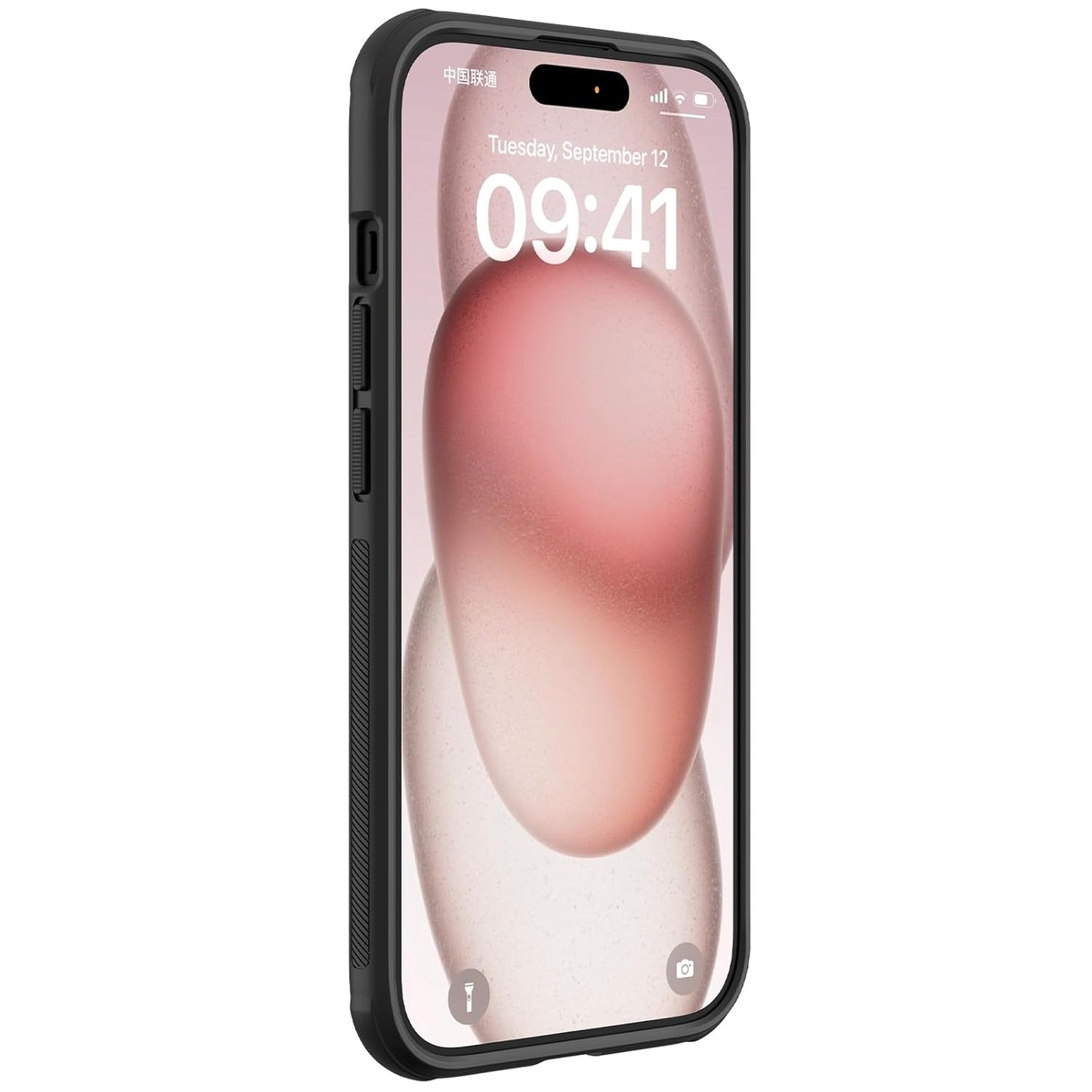 Nillkin Case for Apple iPhone 15 (6.1" Inch) Super Frosted Shield Pro Hard Back Soft Border (PC + TPU) Shock Absorb Cover Raised Bezel Camera Protect PC with Logo Cut Black Color