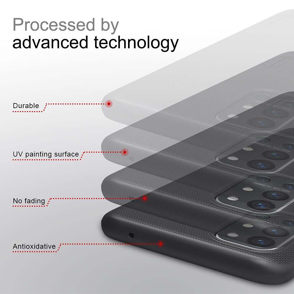 Nillkin Plastic Case for Oneplus 9R One Plus 9R (1+9) R (6.55" Inch) Super Frosted Hard Back Cover Pc Black Color
