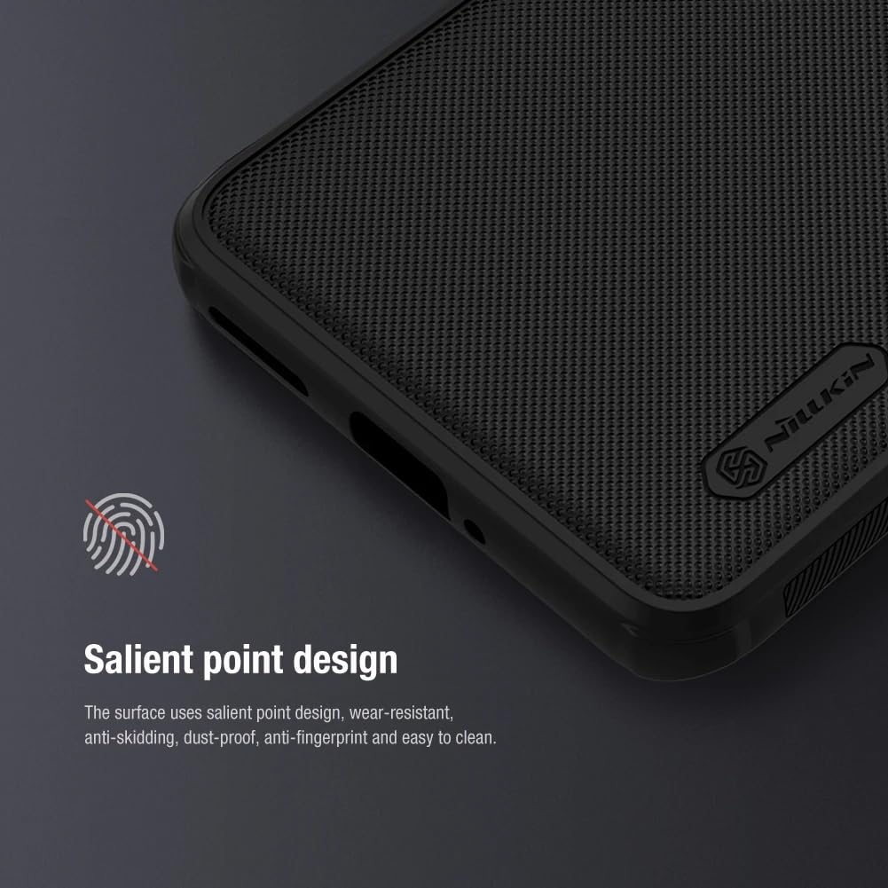 Nillkin Case for OnePlus 11R One Plus 11R (1+11) R (6.74" Inch) Super Frosted Shield Pro Hard Back Soft Border (PC + TPU) Shock Absorb Cover Raised Bezel Camera Protect PC Black Color