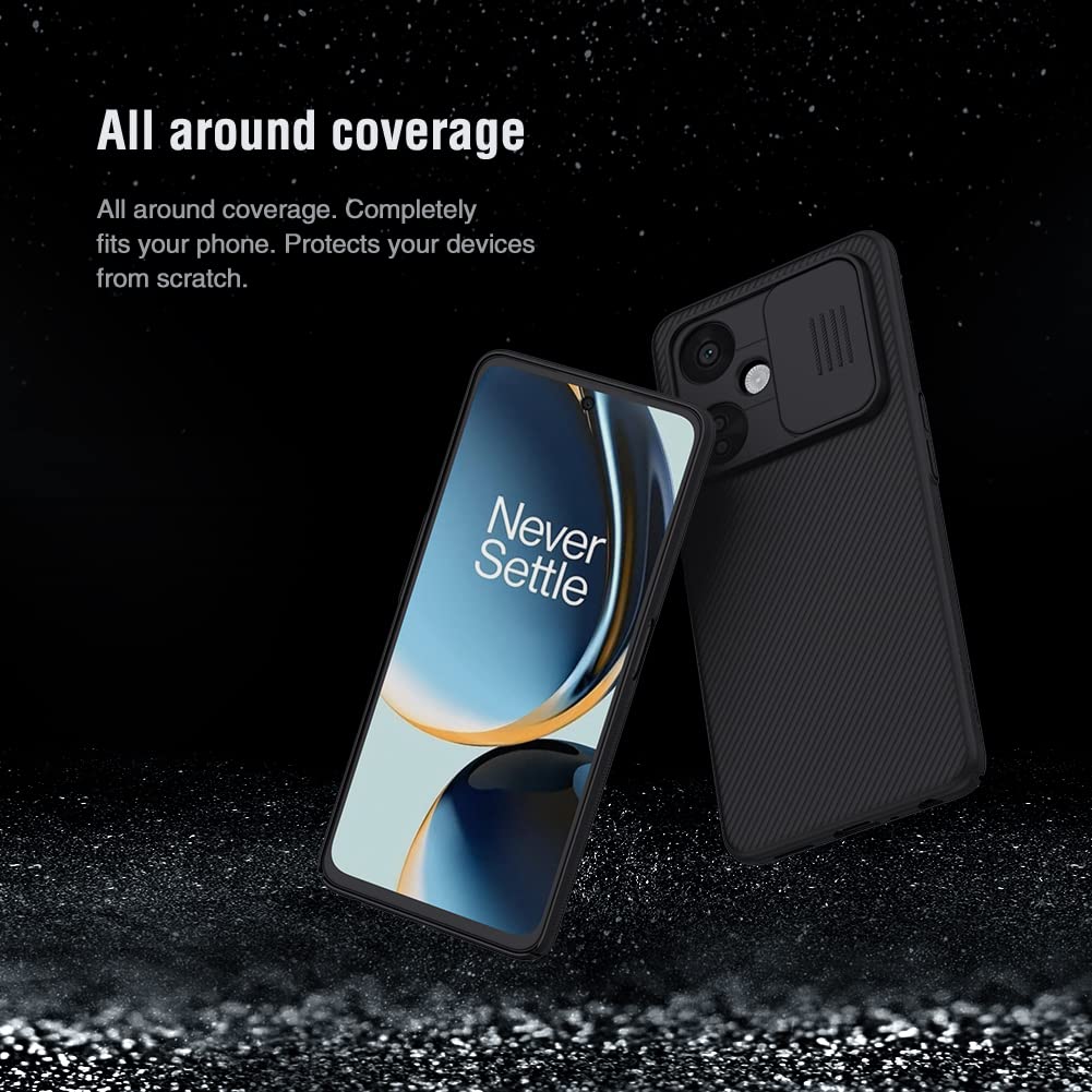 Nillkin Case for Oneplus Nord CE 3 Lite 5G (6.72" Inch) CamShield Slider Camera Close & Open Case Protect Black Color PC Finish