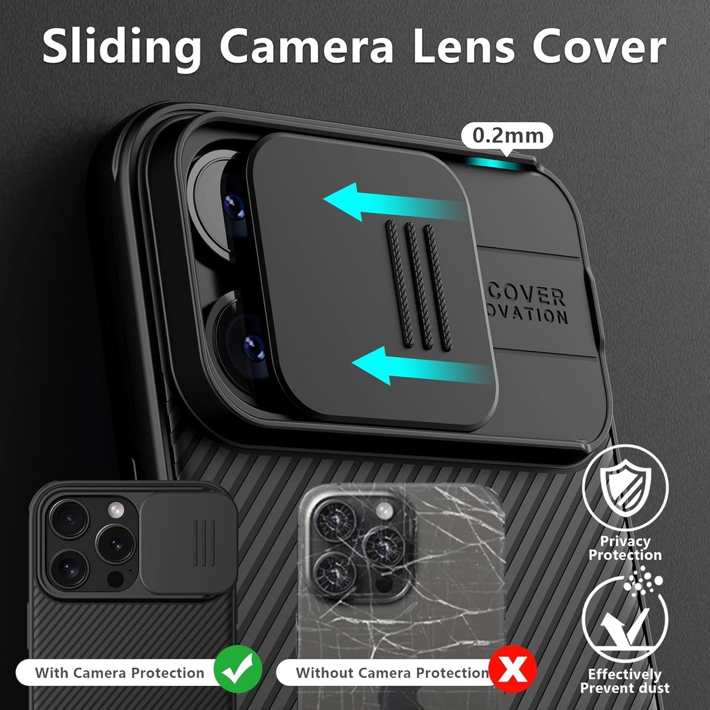 Nillkin Classic Series Camshield Case for iPhone 16 Pro