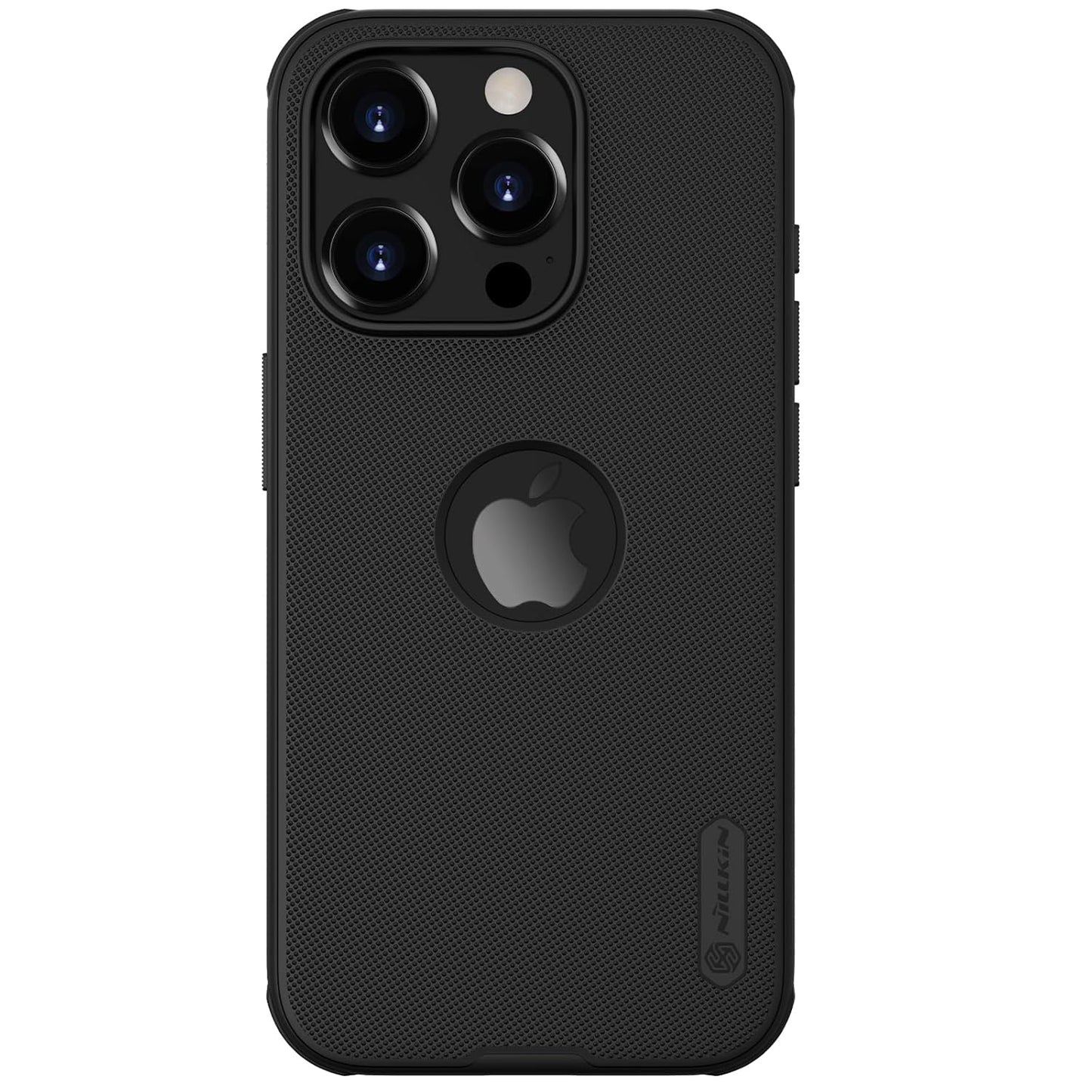 Nillkin Case for Apple iPhone 15 Pro Max (6.7" Inch) Super Frosted Shield Pro Hard Back Soft Border (PC + TPU) Shock Absorb Cover Raised Bezel Camera Protect PC with Logo Cut Black Color