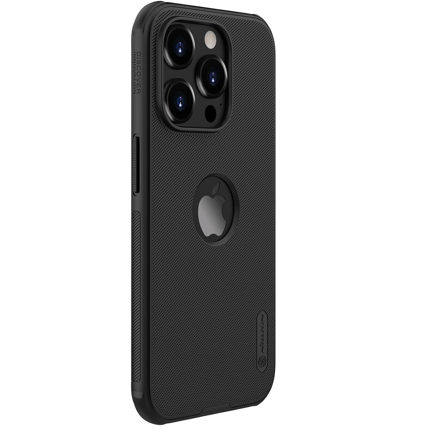 Nillkin Case for Apple iPhone 15 Pro Max (6.7" Inch) Super Frosted Shield Pro Hard Back Soft Border (PC + TPU) Shock Absorb Cover Raised Bezel Camera Protect PC with Logo Cut Black Color