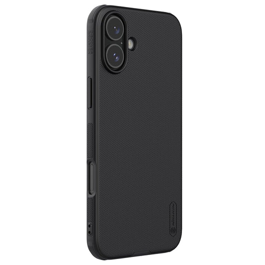 Nillkin Case for Apple iPhone 16 Plus Super Frosted Shield Pro Hard Back Soft Border (PC + TPU) Shock Absorb Cover Raised Bezel Camera Protect PC Without Logo Cut Black Color