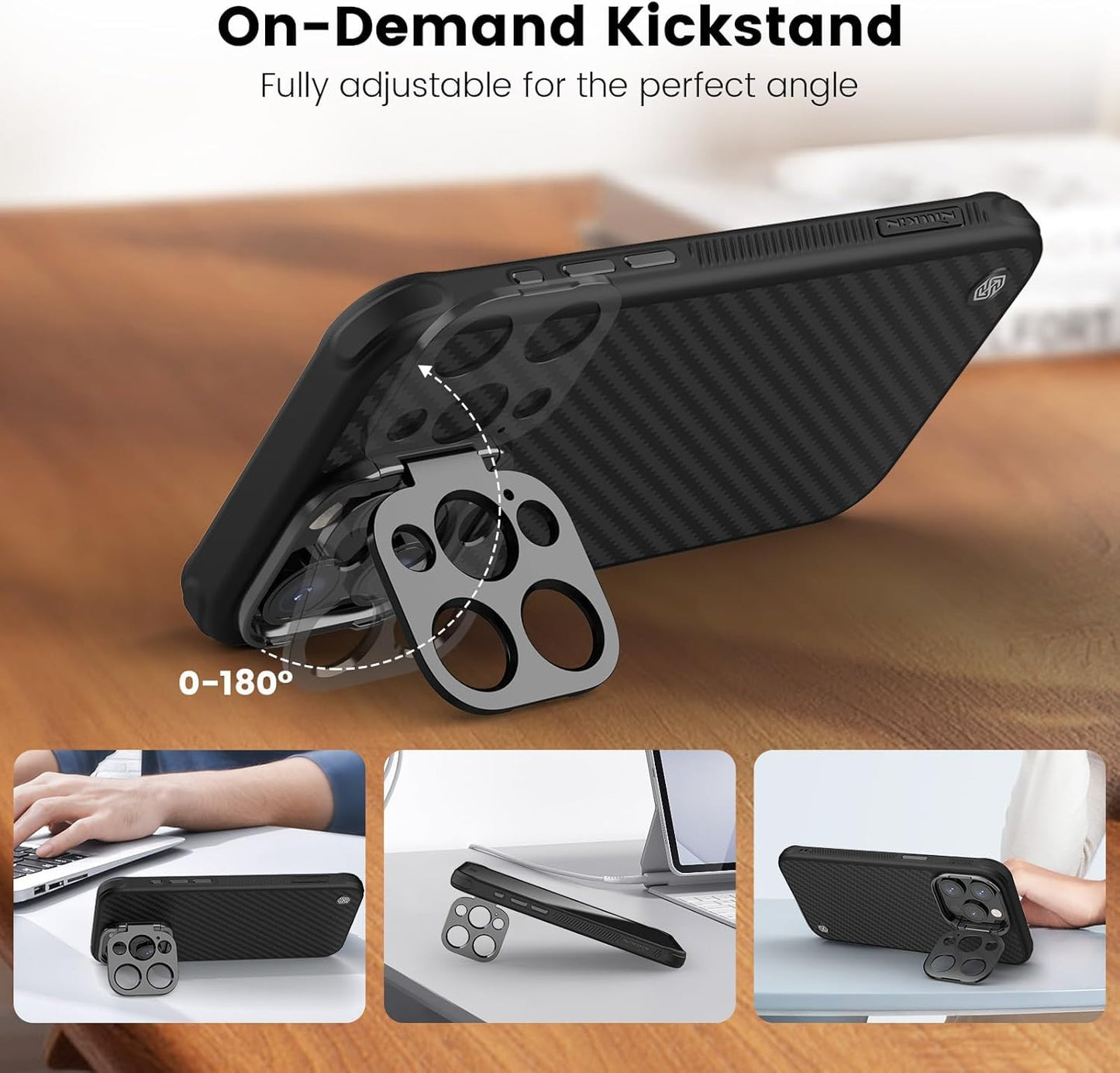 Nillkin® Kevlar Carbon Fiber Case For iPhone 16 Series