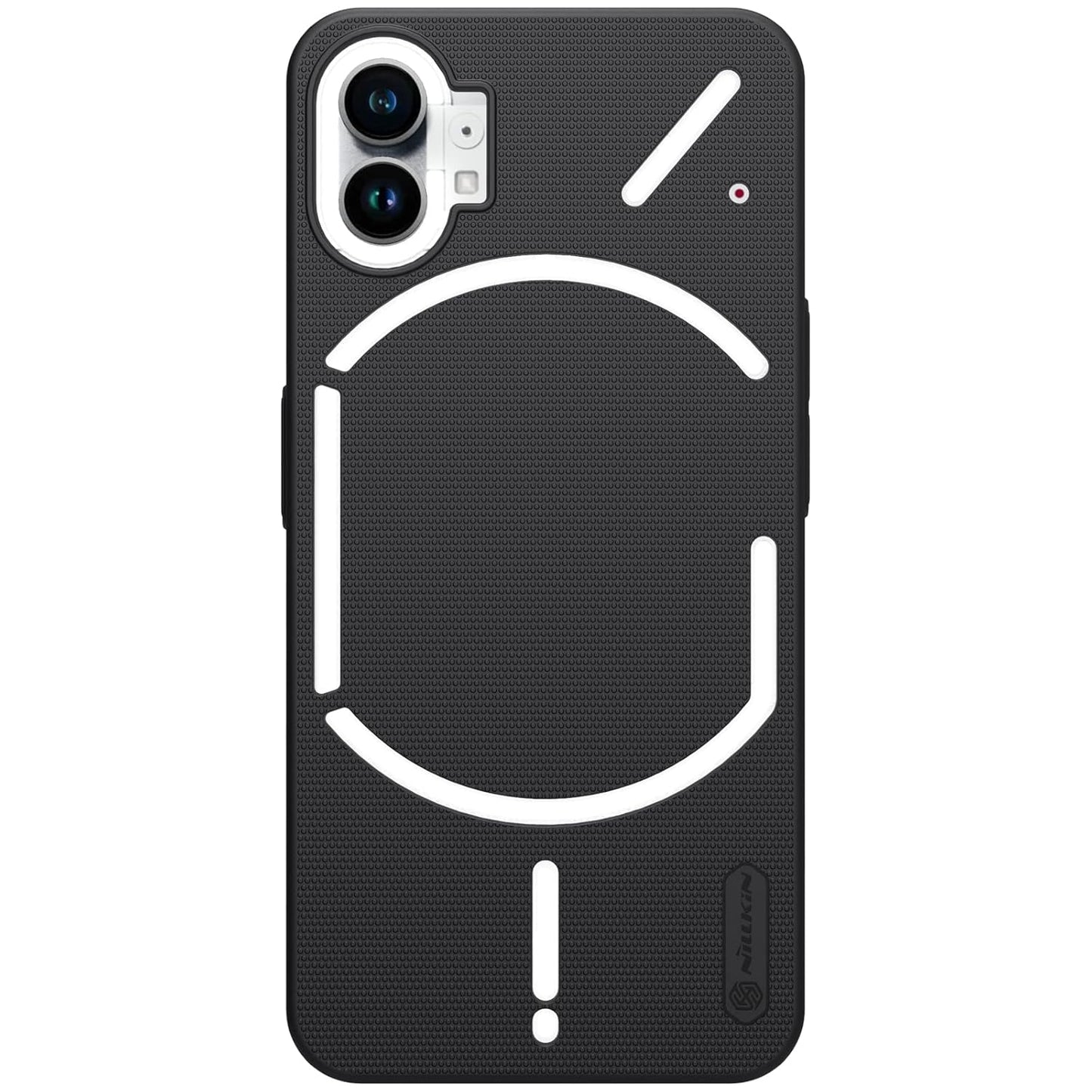 Nillkin Case for Nothing Phone 1 (6.55" Inch) Super Frosted Hard Back Dotted Grip Cover PC Black Color (Plastic)