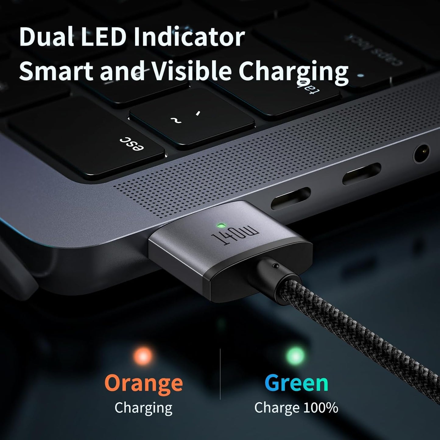 Mcdodo 140W USB-C to Magnetic 3 Cable For MacBook