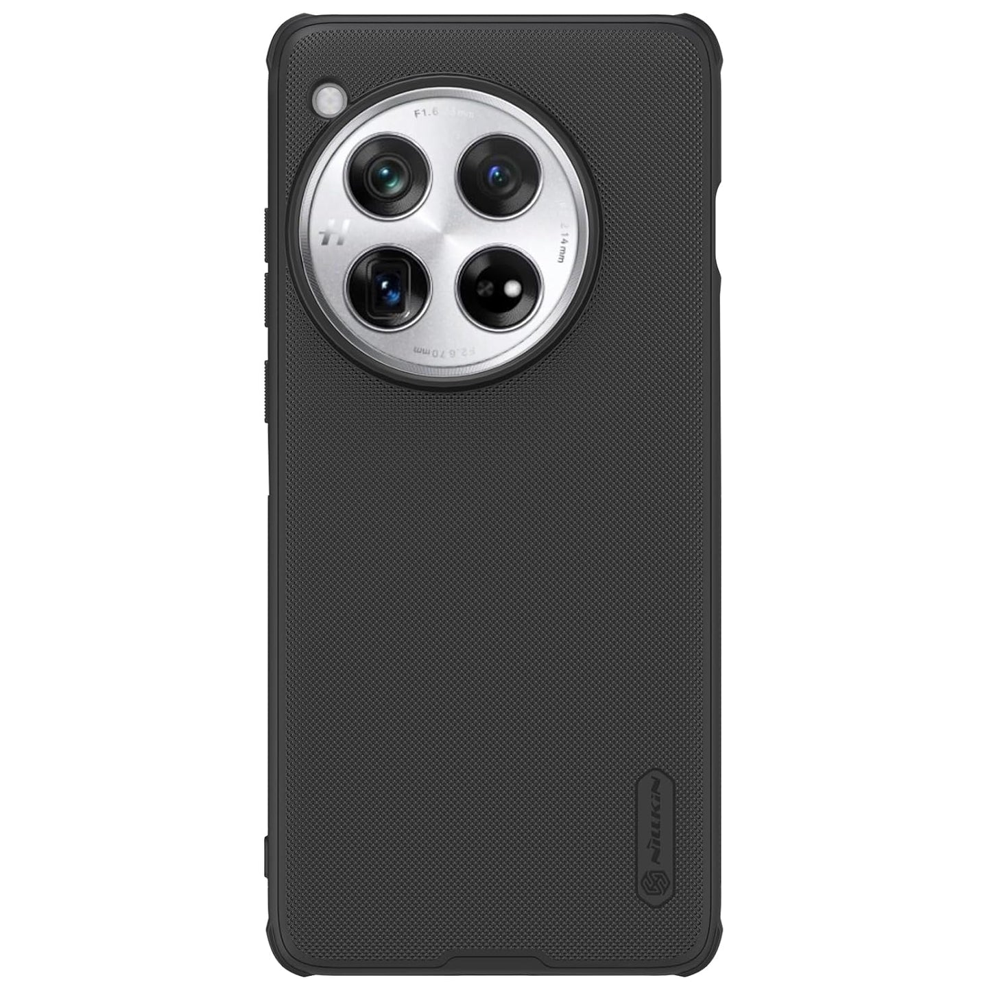 Nillkin Case for OnePlus 12 One Plus 12 (1+12) (6.82" Inch) Super Frosted Shield Pro Hard Back Soft Border (PC + TPU) Shock Absorb Cover Raised Bezel Camera Protect PC Black Color