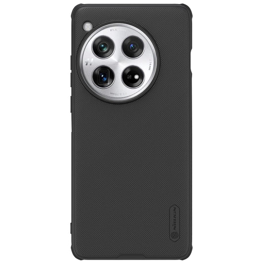 Nillkin Case for OnePlus 12 One Plus 12 (1+12) (6.82" Inch) Super Frosted Shield Pro Hard Back Soft Border (PC + TPU) Shock Absorb Cover Raised Bezel Camera Protect PC Black Color