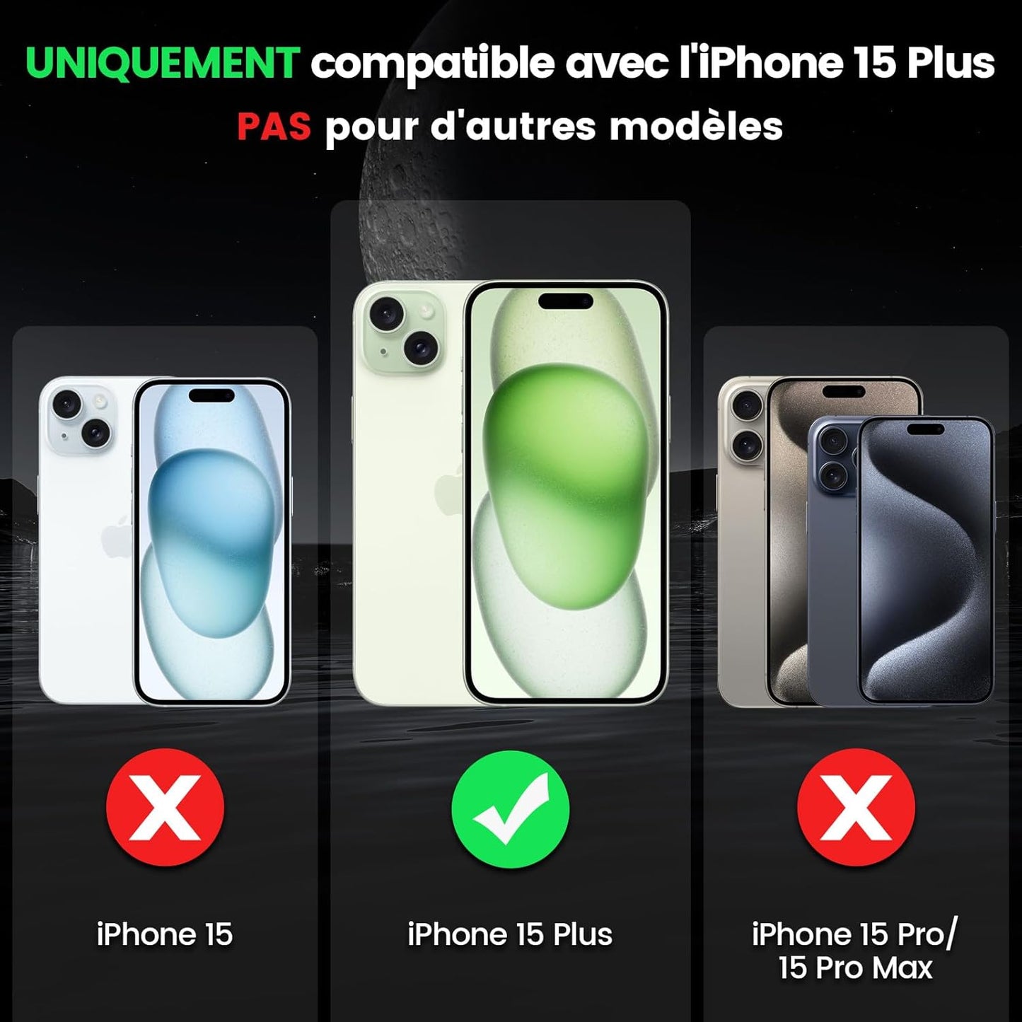 Nillkin Case for Apple iPhone 15 Plus (6.7" Inch) CamShield Pro Camera Slider Double Layered Protection TPU + PC Black Color
