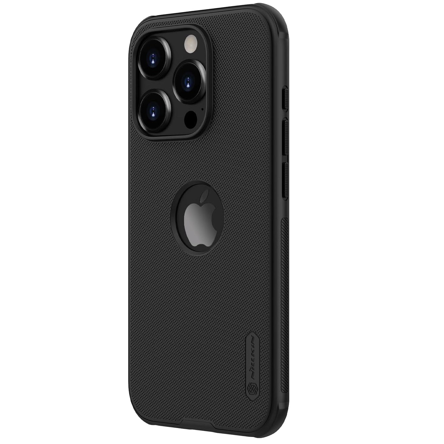 Nillkin Case for Apple iPhone 15 Pro Max (6.7" Inch) Super Frosted Shield Pro Hard Back Soft Border (PC + TPU) Shock Absorb Cover Raised Bezel Camera Protect PC with Logo Cut Black Color