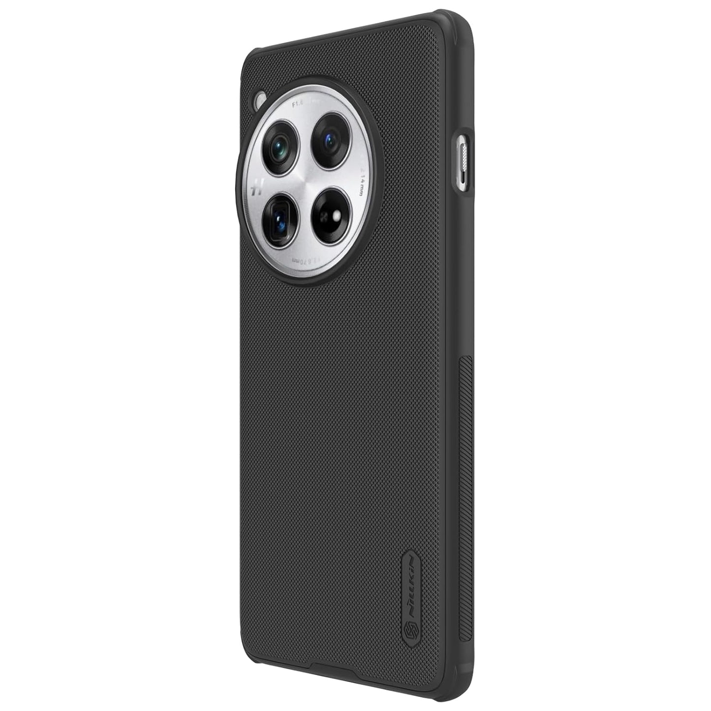 Nillkin Case for OnePlus 12 One Plus 12 (1+12) (6.82" Inch) Super Frosted Shield Pro Hard Back Soft Border (PC + TPU) Shock Absorb Cover Raised Bezel Camera Protect PC Black Color