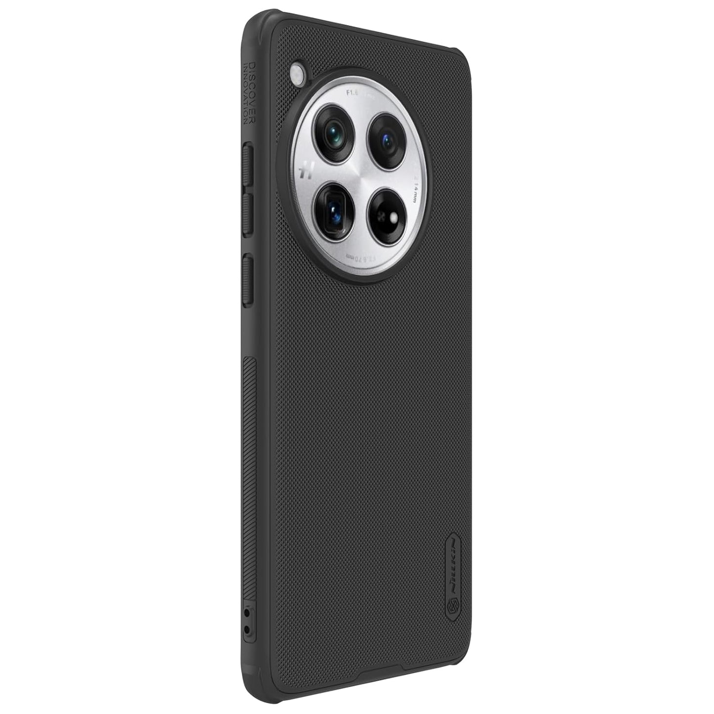 Nillkin Case for OnePlus 12 One Plus 12 (1+12) (6.82" Inch) Super Frosted Shield Pro Hard Back Soft Border (PC + TPU) Shock Absorb Cover Raised Bezel Camera Protect PC Black Color
