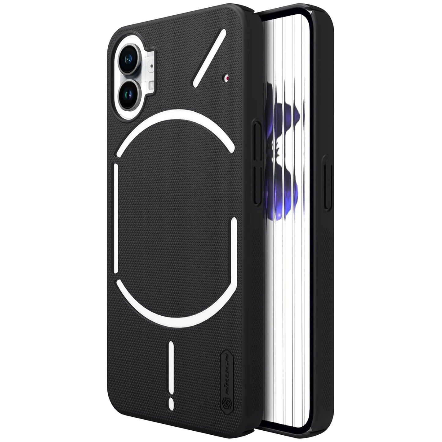 Nillkin Case for Nothing Phone 1 (6.55" Inch) Super Frosted Hard Back Dotted Grip Cover PC Black Color (Plastic)