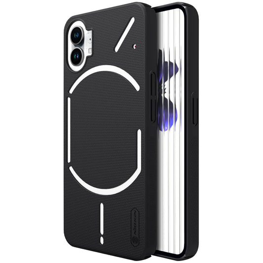 Nillkin Case for Nothing Phone 1 (6.55" Inch) Super Frosted Hard Back Dotted Grip Cover PC Black Color (Plastic)