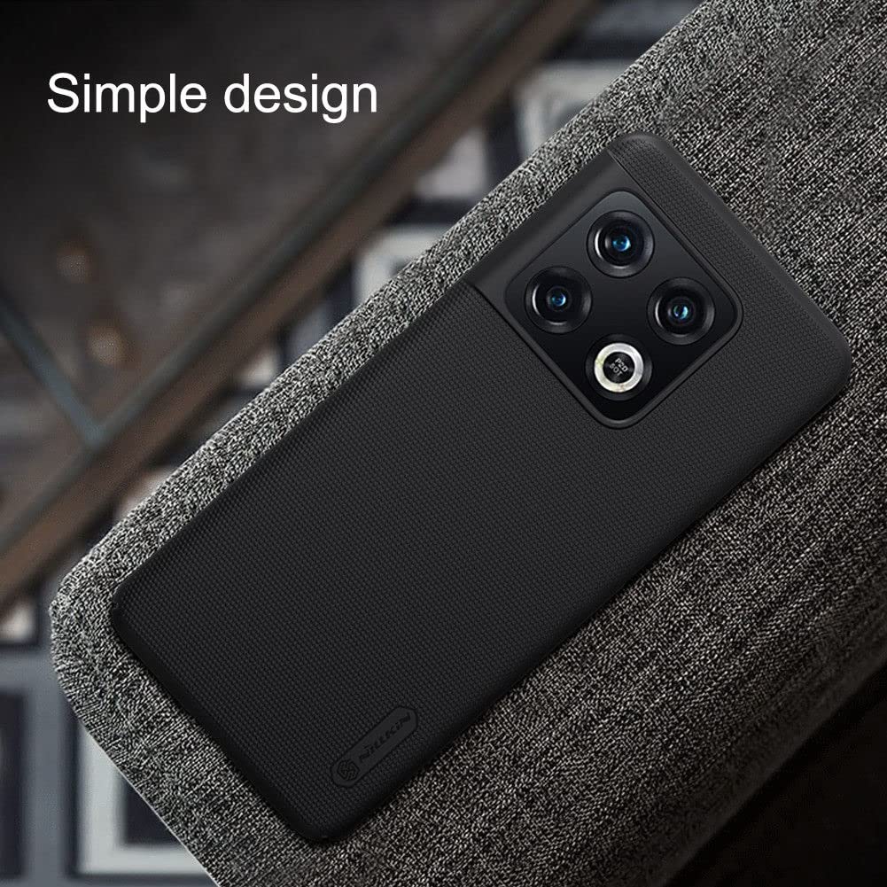 Nillkin Plastic Case for Oneplus 10 Pro One Plus 10 Pro (1+10) Pro (6.7" Inch) Super Frosted Hard Back Dotted Grip Cover Pc Black Color