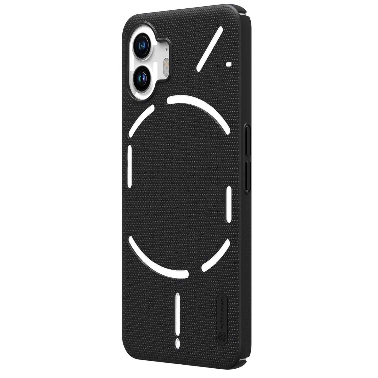 Nillkin Case for Nothing Phone 2 (6.7" Inch) Super Frosted Hard Back Dotted Grip Cover PC Black Color