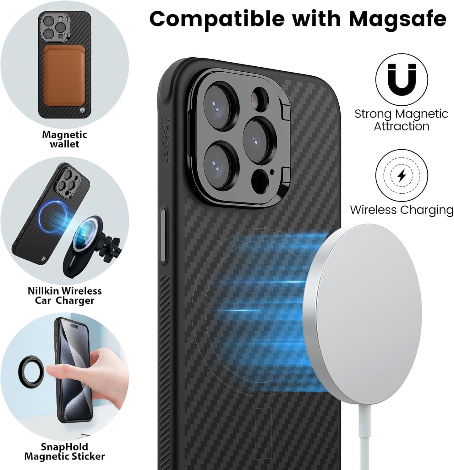 Nillkin® Kevlar Carbon Fiber Case For iPhone 16 Series