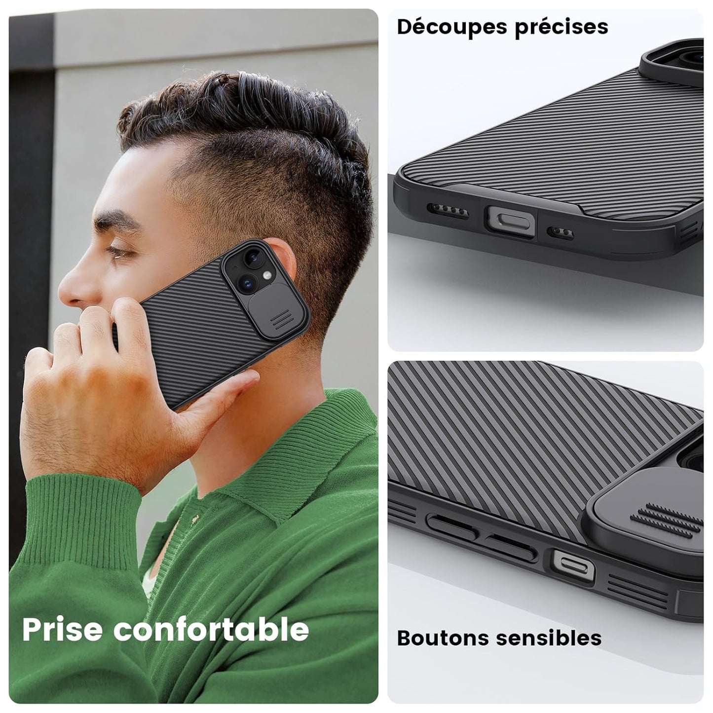 Nillkin® Classic Series Camshield Case for iPhone 15