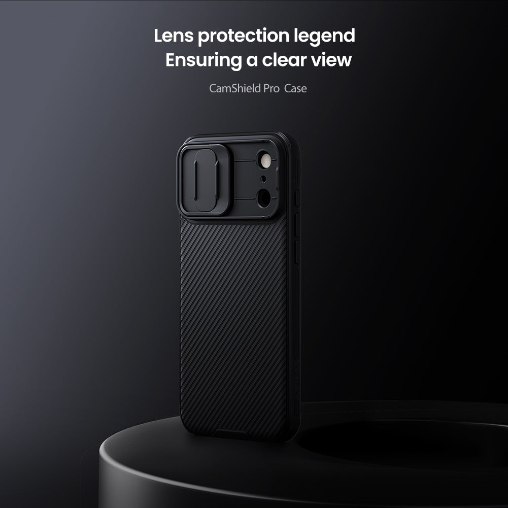 Nilkin® Classic Series for iPhone 17 Pro Max Case with Camera Cover, [Camera Lens Protector] [Scratch-Resistant] [360 Full Protection] Shockproof Slim Phone Case, (Black, 17Pro Max)