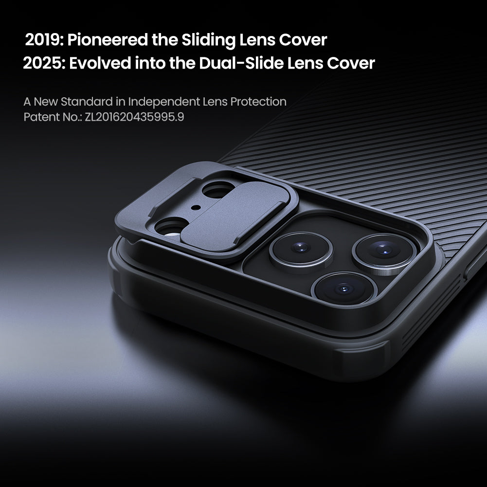 Nilkin® Classic Series for iPhone 17 Pro Max Case with Camera Cover, [Camera Lens Protector] [Scratch-Resistant] [360 Full Protection] Shockproof Slim Phone Case, (Black, 17Pro Max)