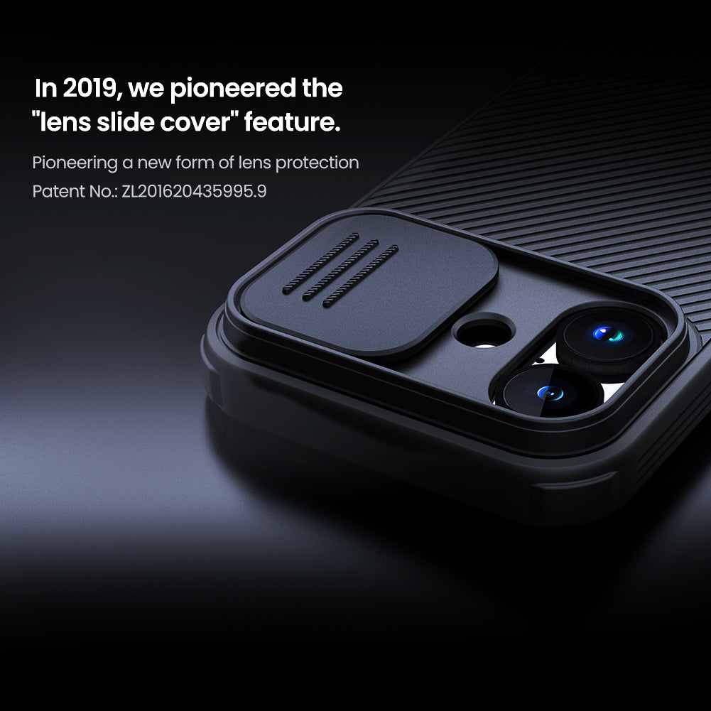 Nilkin® Classic Series for iPhone 17 Case with Camera Cover, [Camera Lens Protector] [Scratch-Resistant] [360 Full Protection] Shockproof Slim Phone Case, (Black, 17)